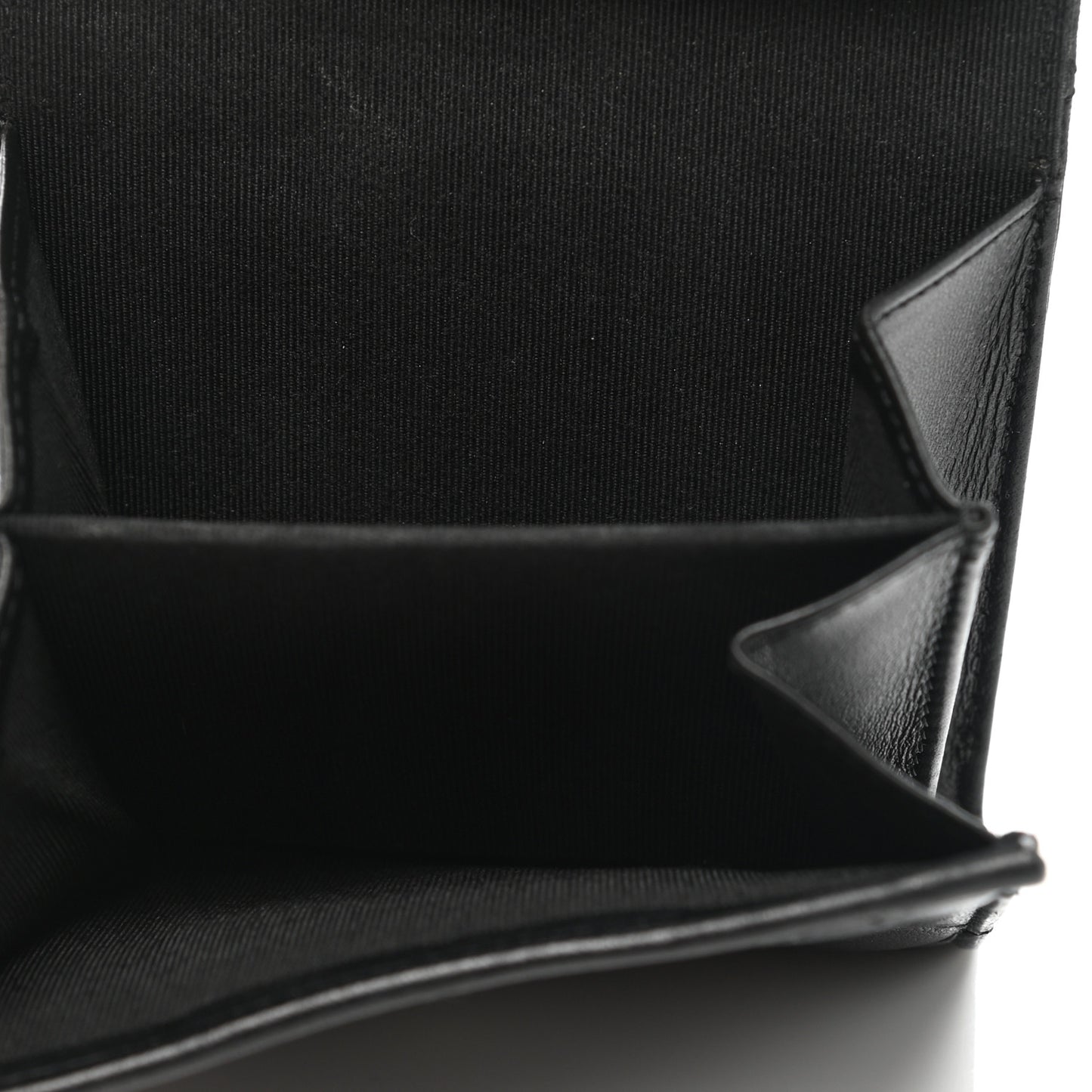 Lambskin Quilted Double Sided Wallet Black