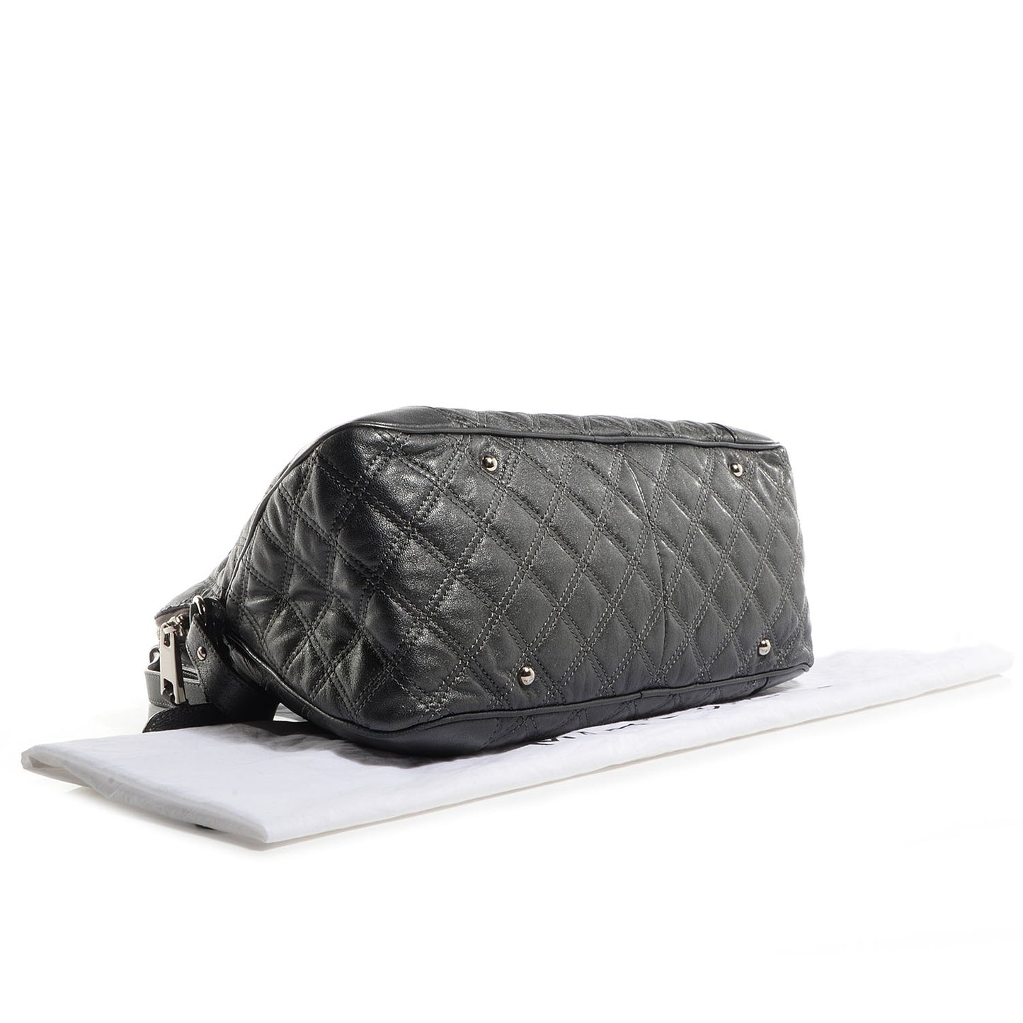 Quilted Lambskin Whitney Satchel Metallic