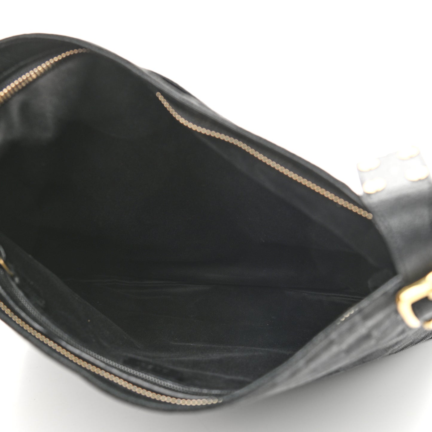 Monogram Flat Messenger Bag Black