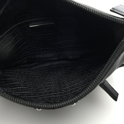 Prada Nylon Saffiano Flat Messenger Bag Black 5 of 8