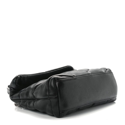 Saint Laurent Lambskin Quilted Toy Loulou Puffer Monogram Chain Satchel Black 4 of 12