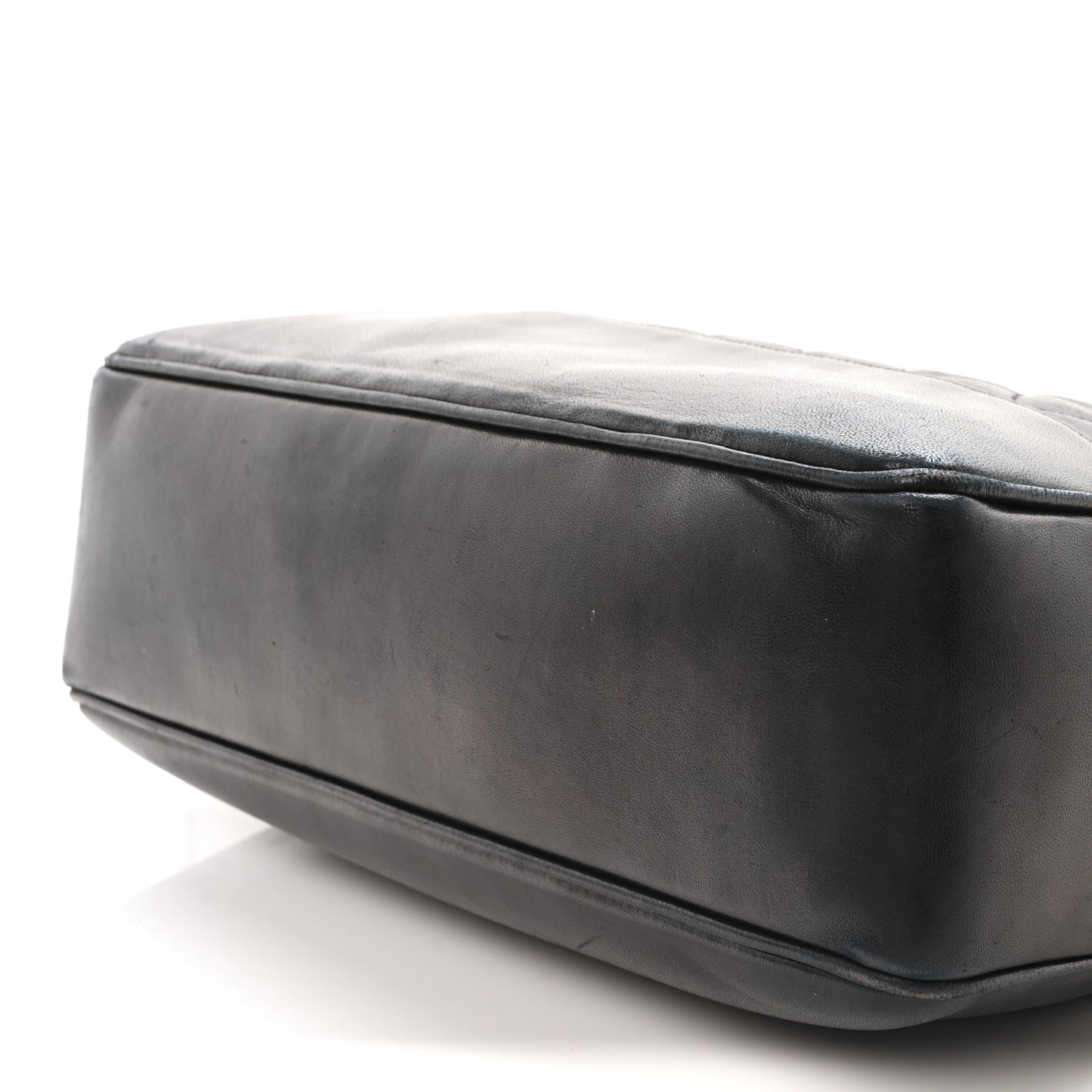 Lambskin Quilted Shopping Tote Black