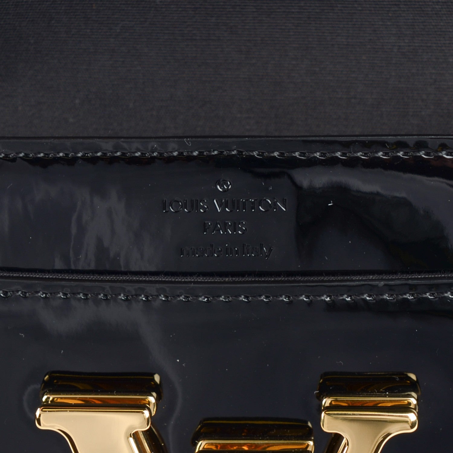 Louis Vuitton Patent Louise Clutch Black 6 of 7