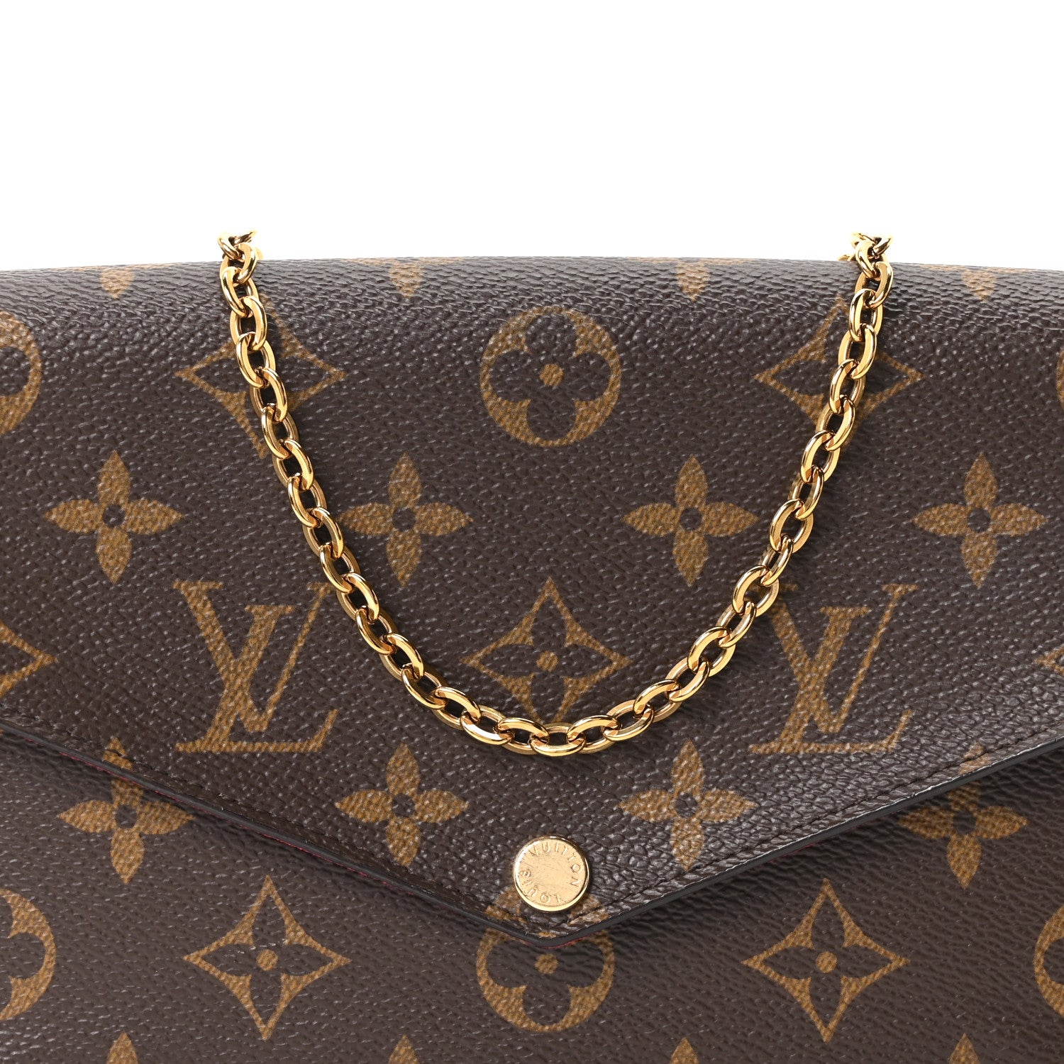 Louis Vuitton Monogram Pochette Felicie Chain Wallet Fuchsia 9 of 11