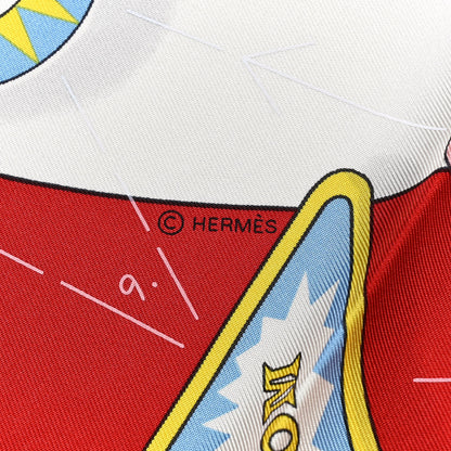 Hermes Silk Tea For Two Scarf 90 Black Rouge Multicolor 3 of 3