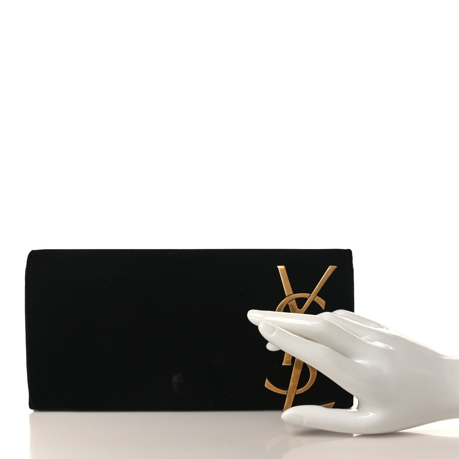 Saint Laurent Velvet Smoking Clutch Black 2 of 8