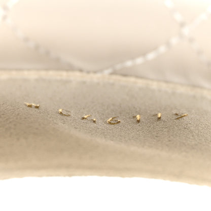 Chanel Lambskin Quilted Turnlock Flat Mules 38.5 Light Gray 9 of 10