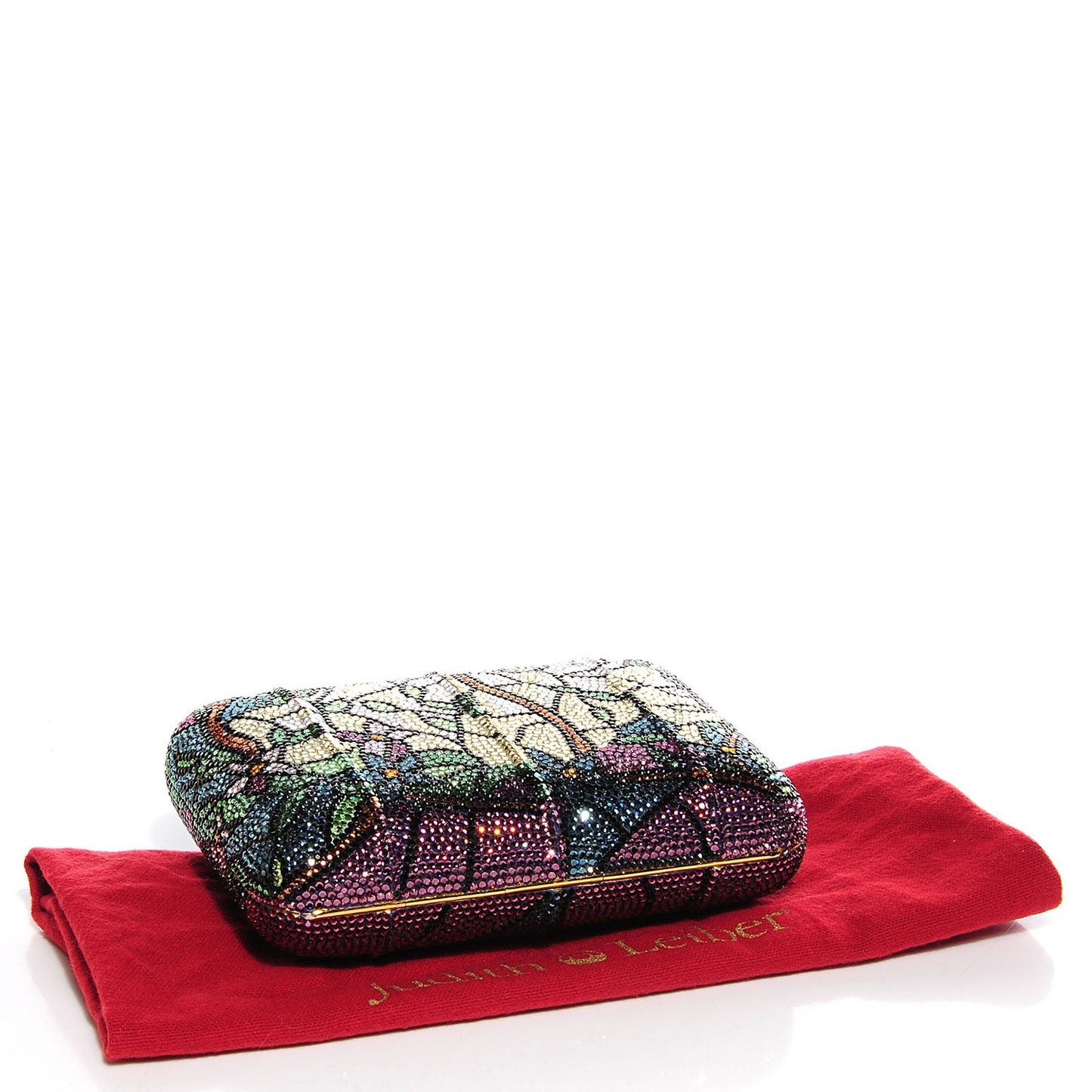 Swarovski Crystal Floral Miniaudiere Clutch