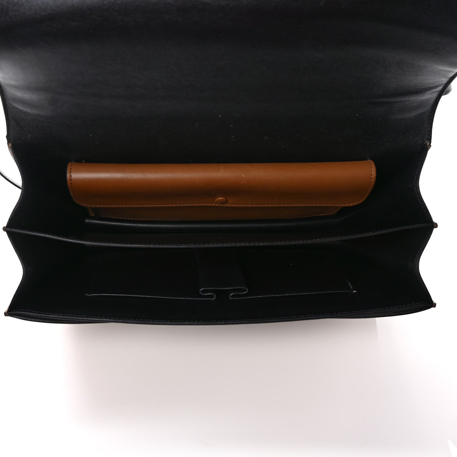 Celine Calfskin Medium Bi-Color Case Flap Camel 5 of 12