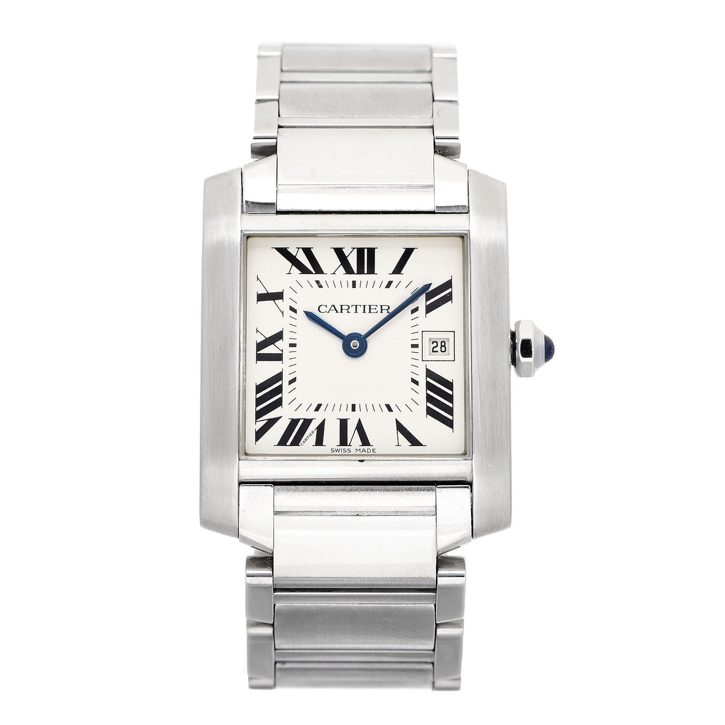 Stainless Steel 25mm Tank Francaise Quartz Watch