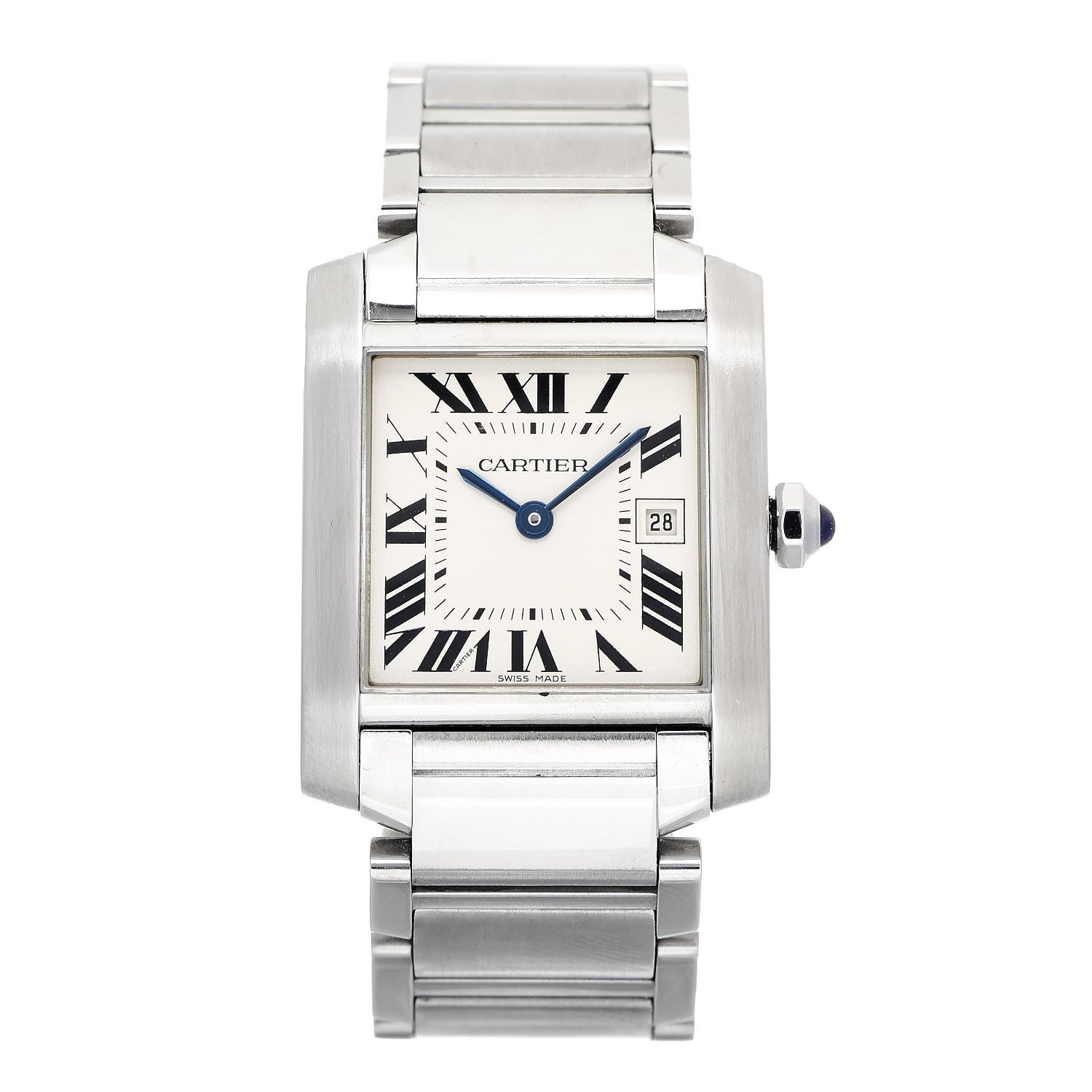 Cartier Stainless Steel 25mm Tank Francaise Quartz Watch 1 of 9
