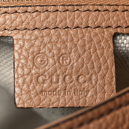 Gucci Pebbled Calfskin Medium Soho Chain Shoulder Bag Camelia 5 of 9