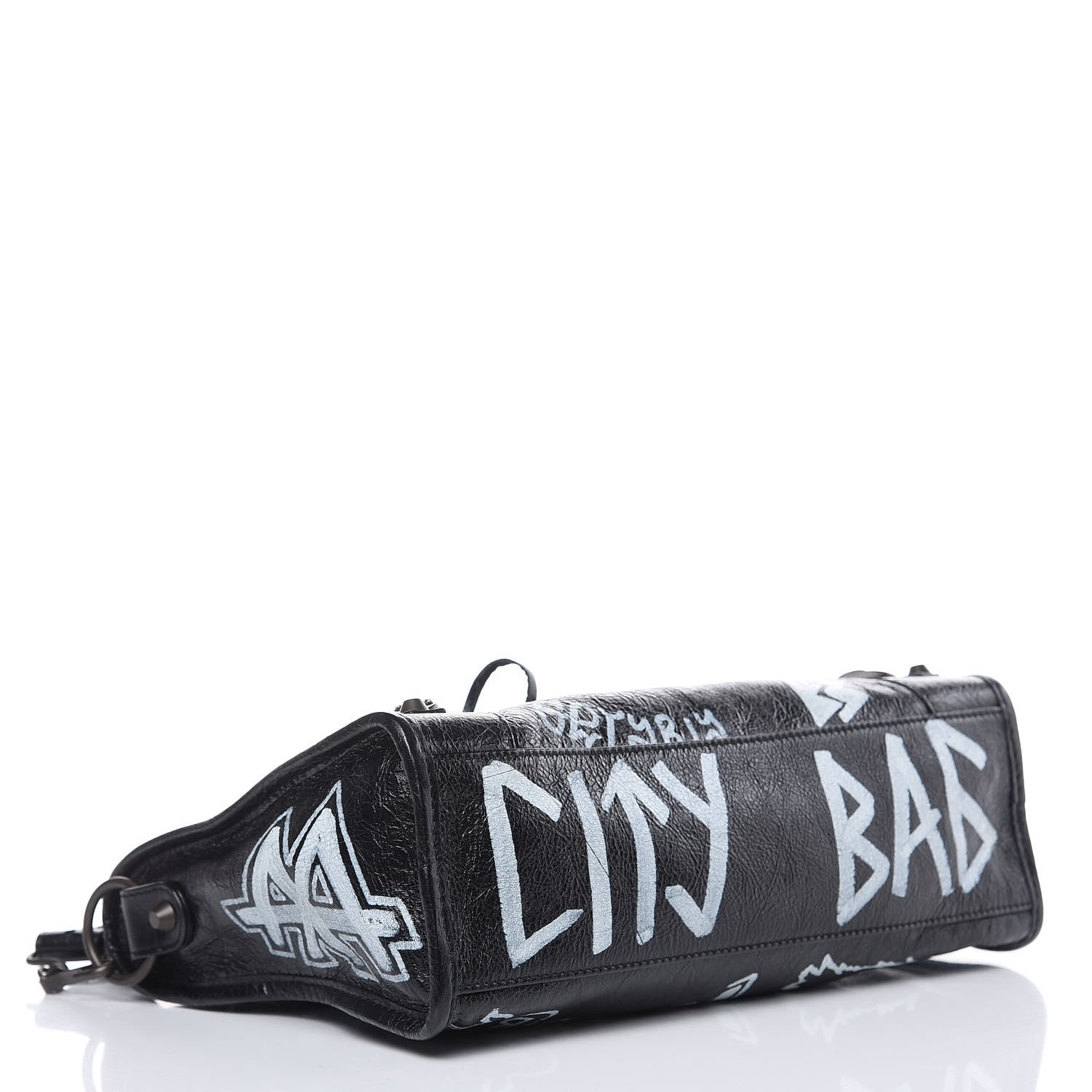 Balenciaga Agneau Classic Hardware Graffiti All Over S City Black 4 of 9