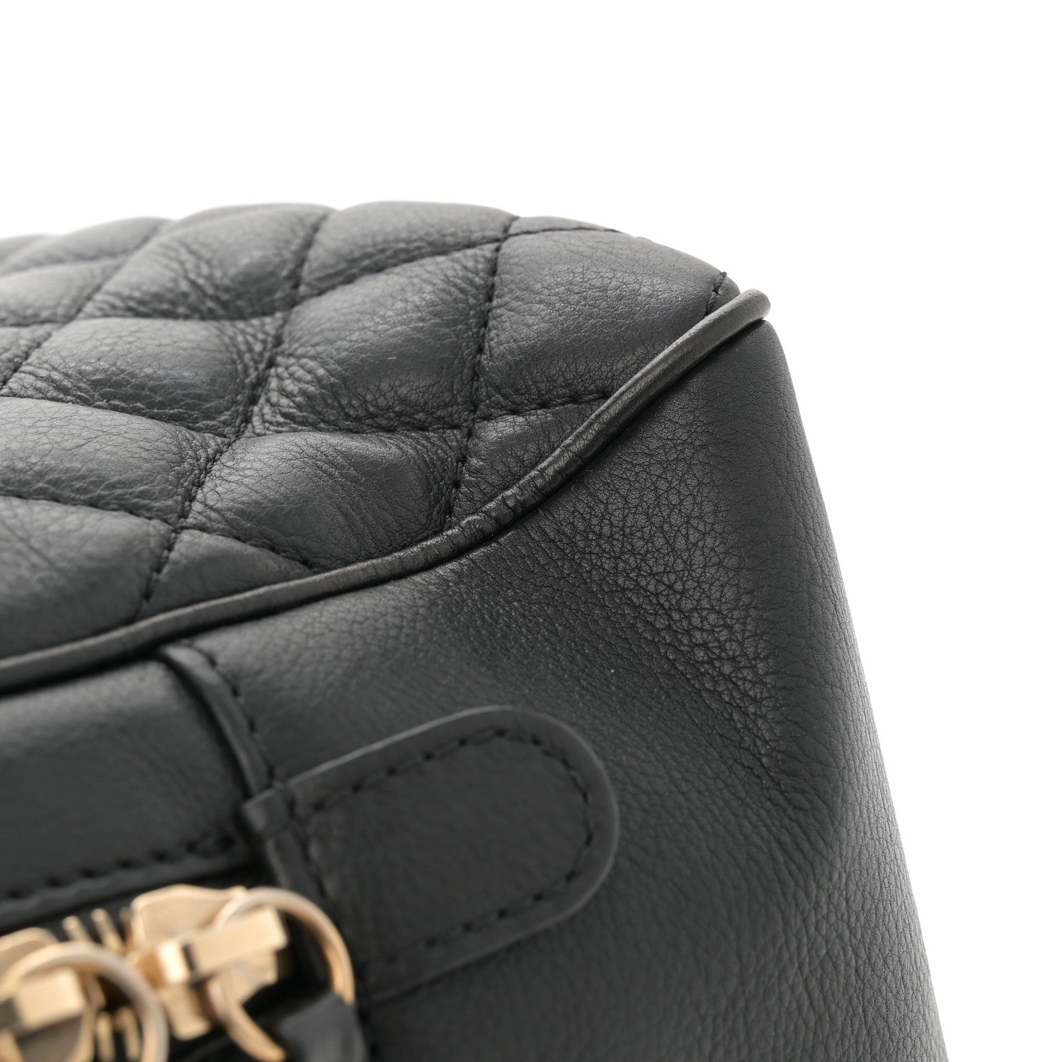 Chanel Calfskin Quilted CC Medium Vanity Case Black 13 of 13