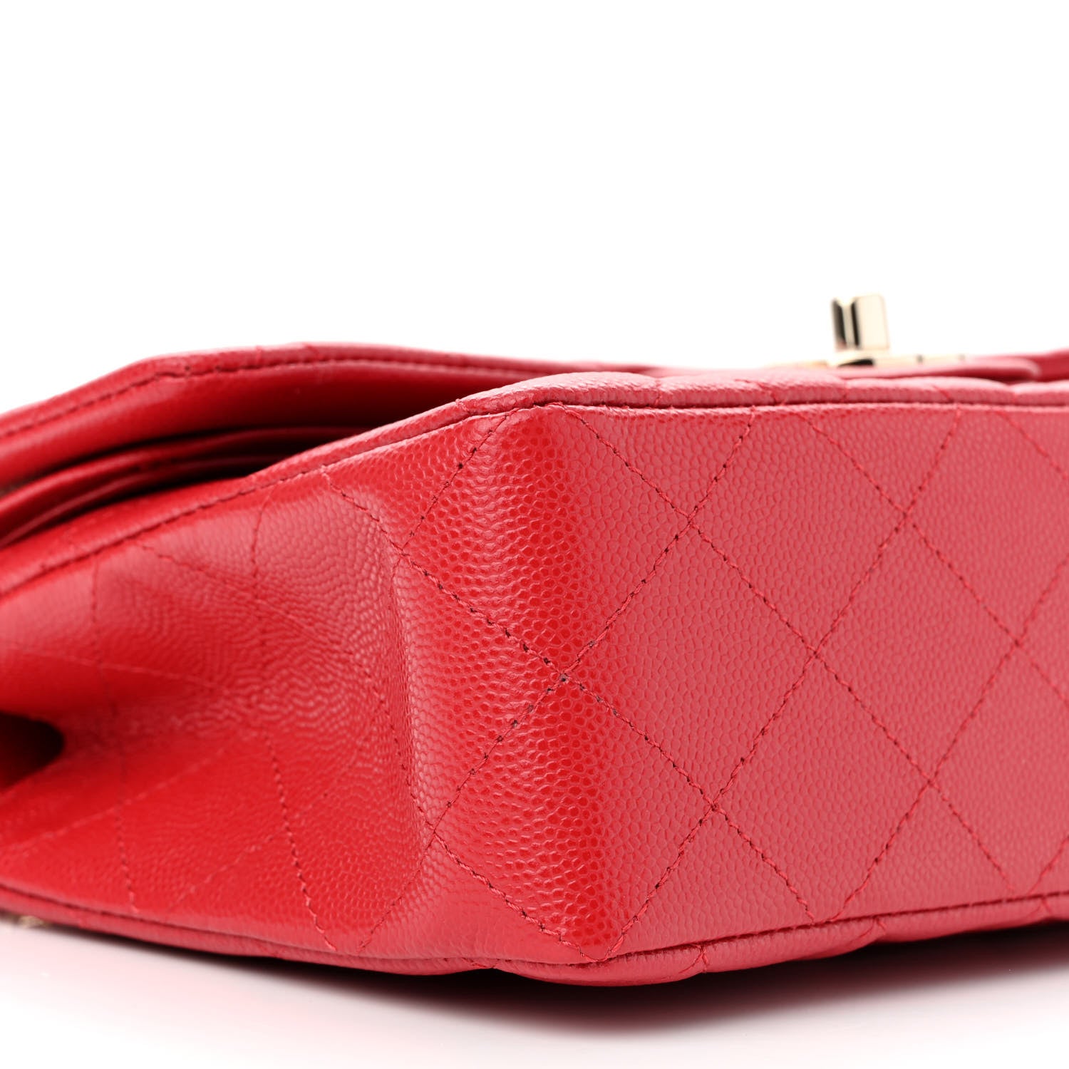 Chanel Caviar Quilted Small Double Flap Red 9 of 11