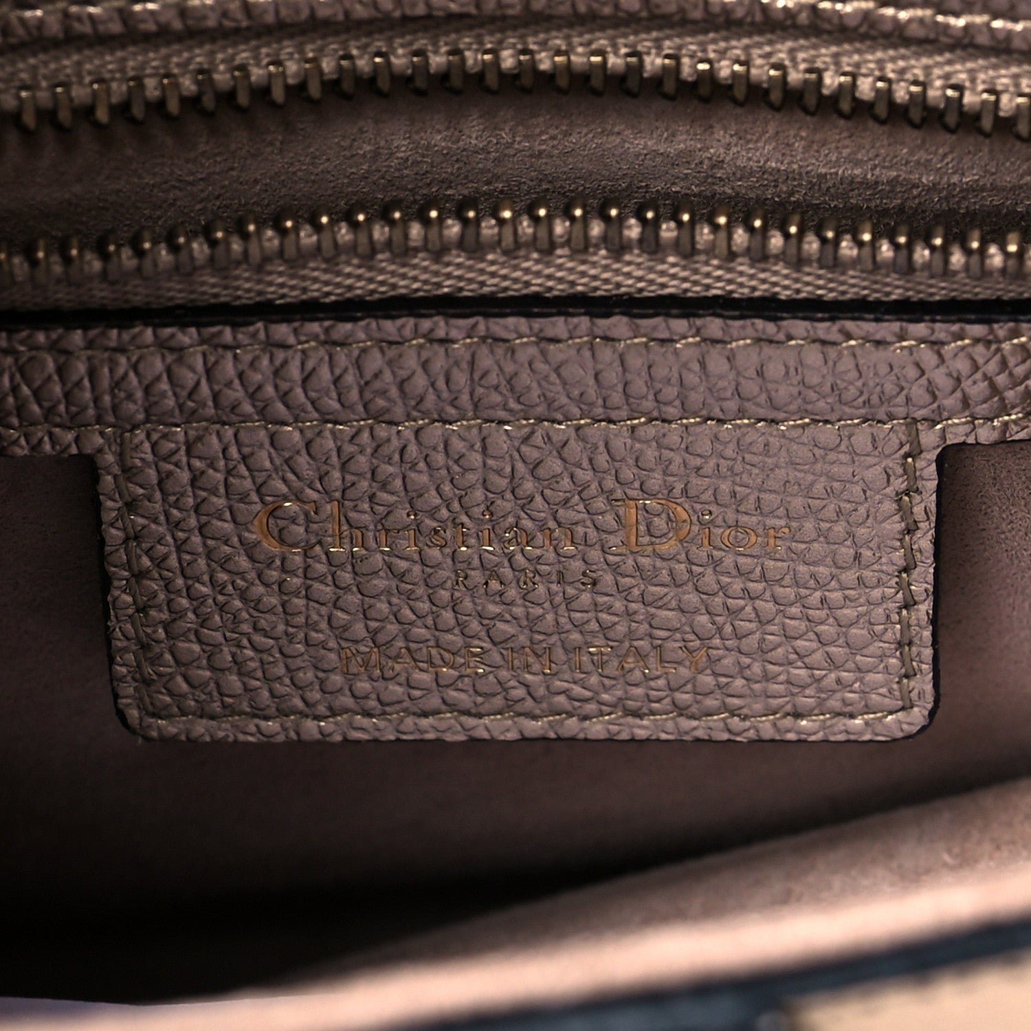Christian Dior Metallic Grained Calfskin Saddle Bag Gold 6 of 11