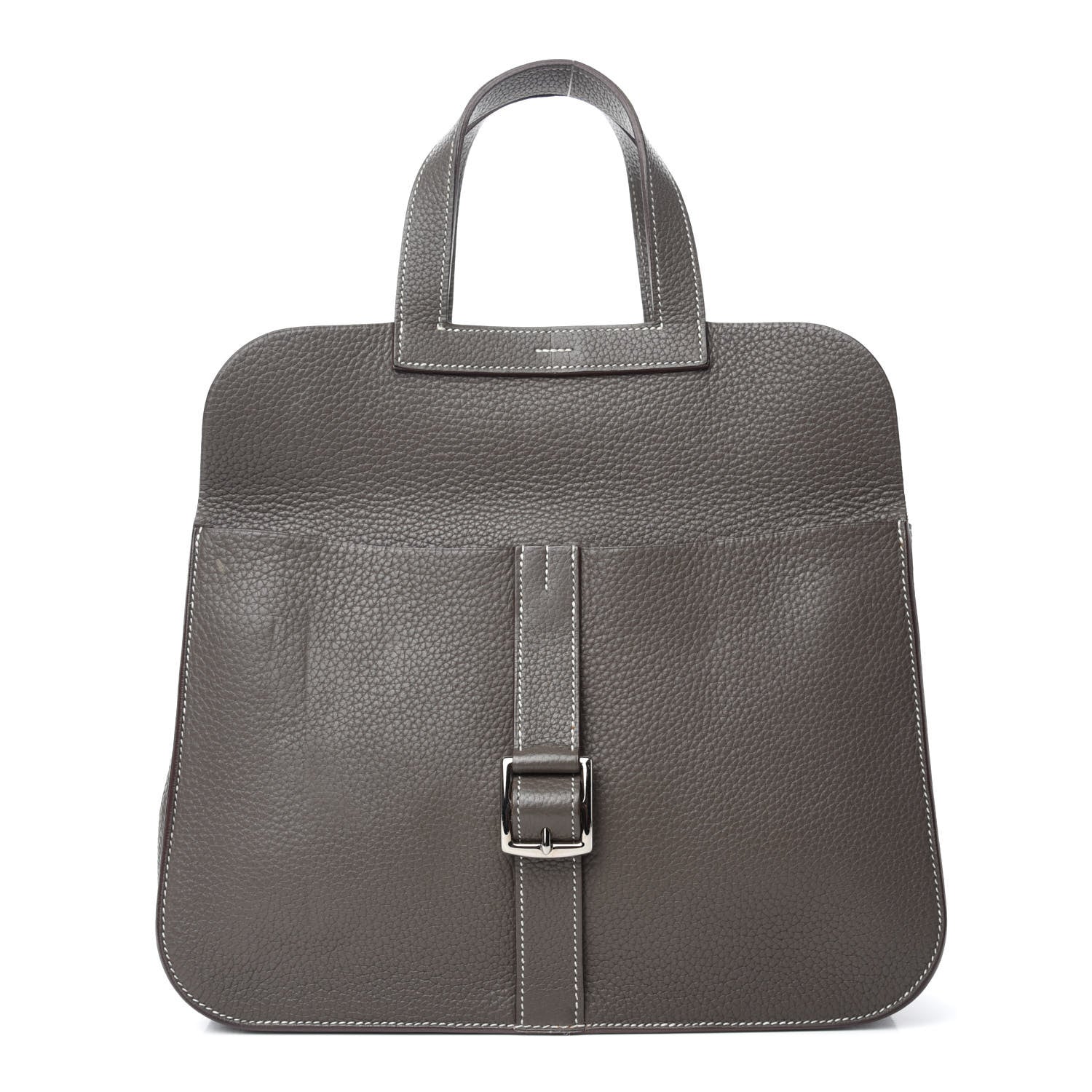 Hermes Taurillon Clemence Halzan 31 GM Etain 3 of 18