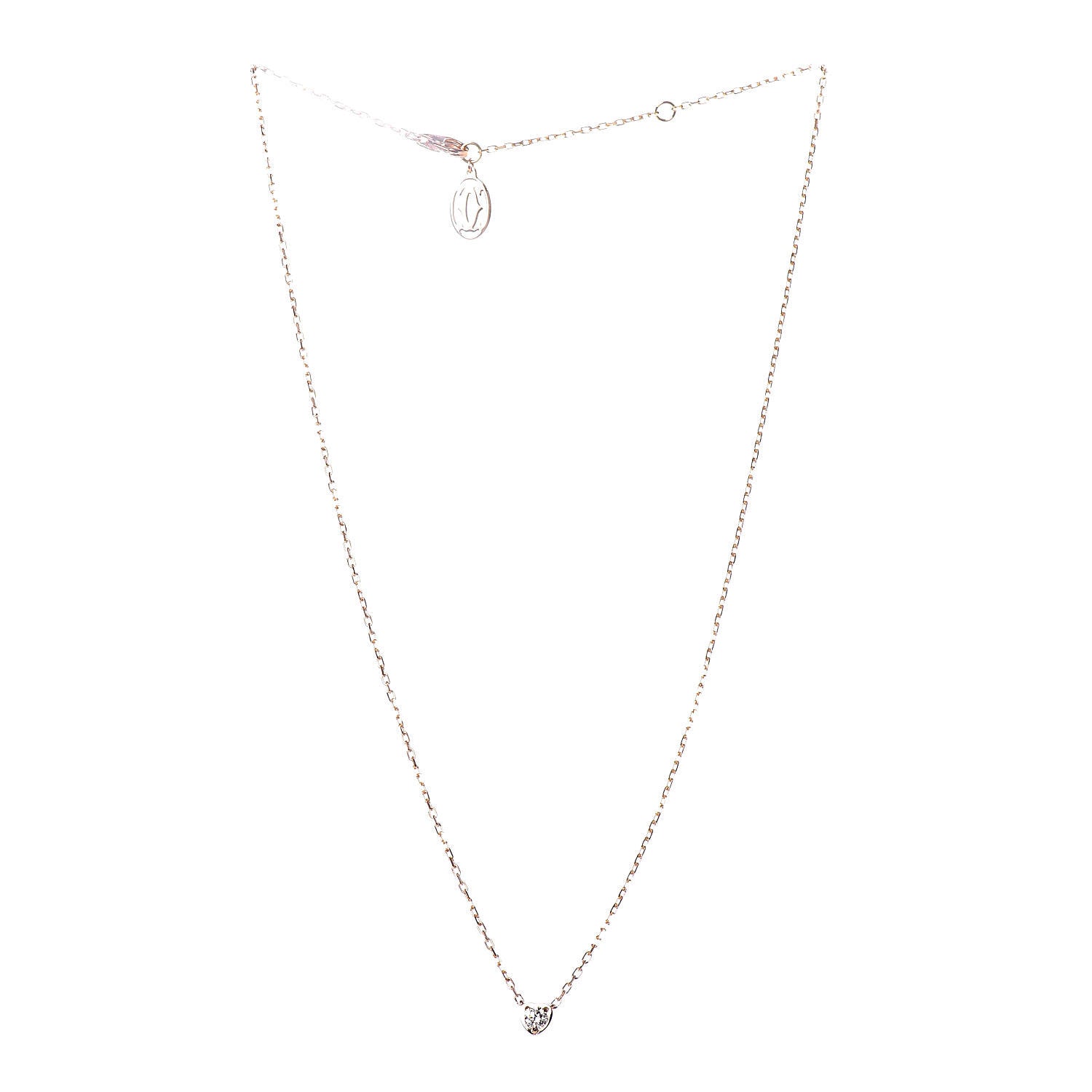 Cartier 18K Pink Gold Diamond D'Amour Heart Pendant Necklace 3 of 7