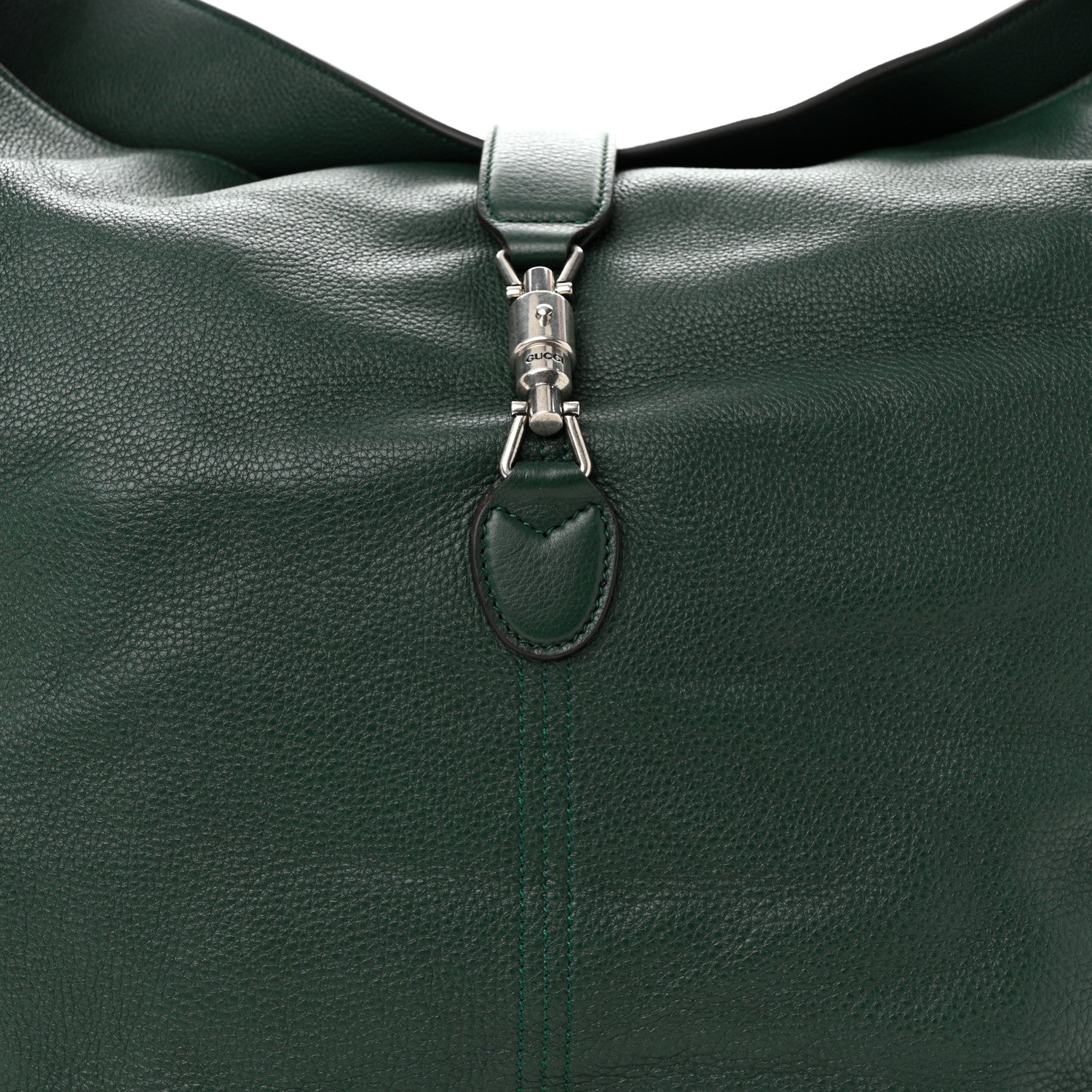 Gucci Amour Grane Calfskin Medium Jackie 1961 Crossbody Bag Green 8 of 10