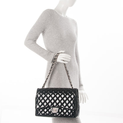 Chanel Patent Quilted Maxi Double Flap Black 2 of 7