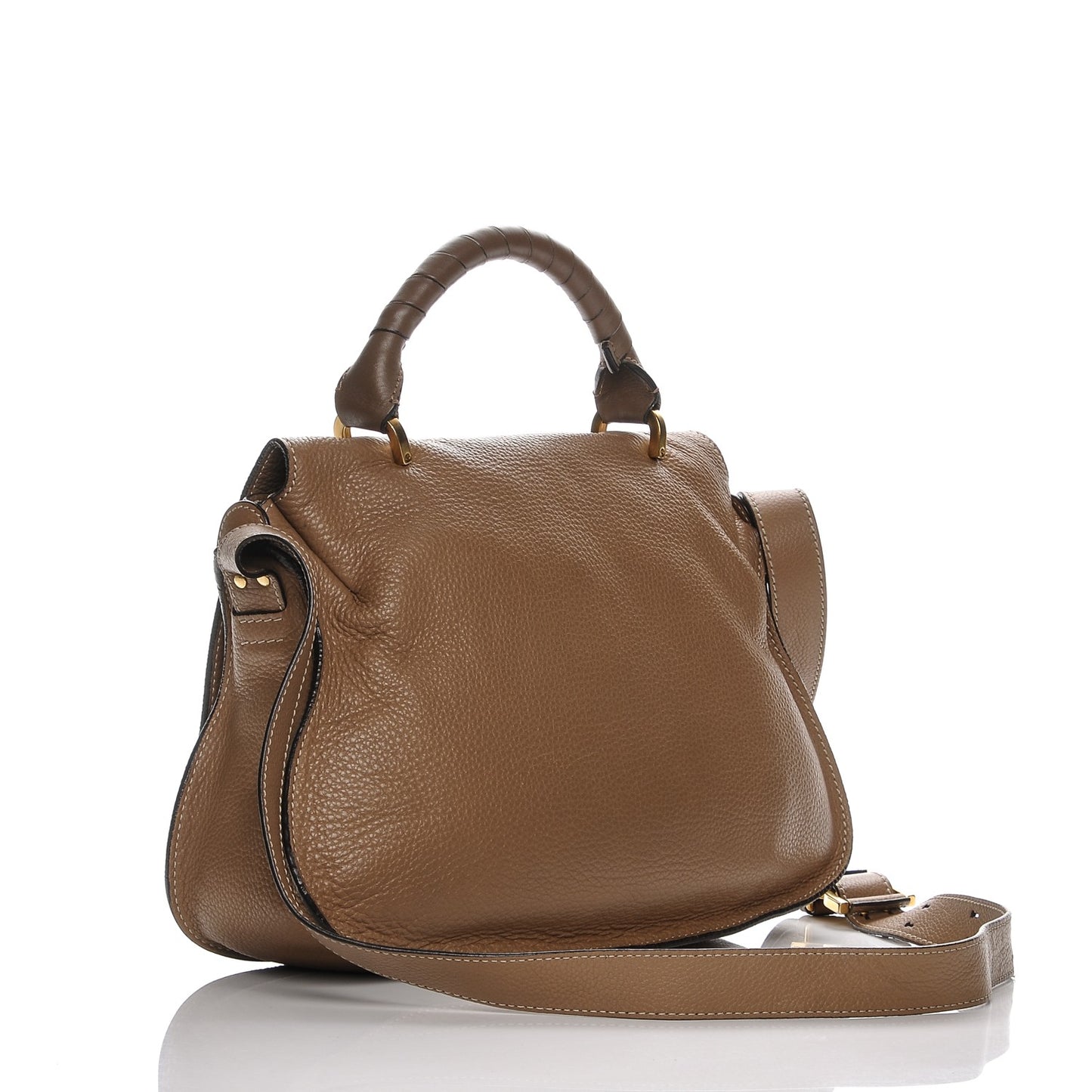 Calfskin Medium Marcie Satchel Nut