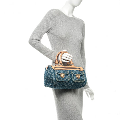 Louis Vuitton Monogram Denim Neo Speedy Blue 2 of 7