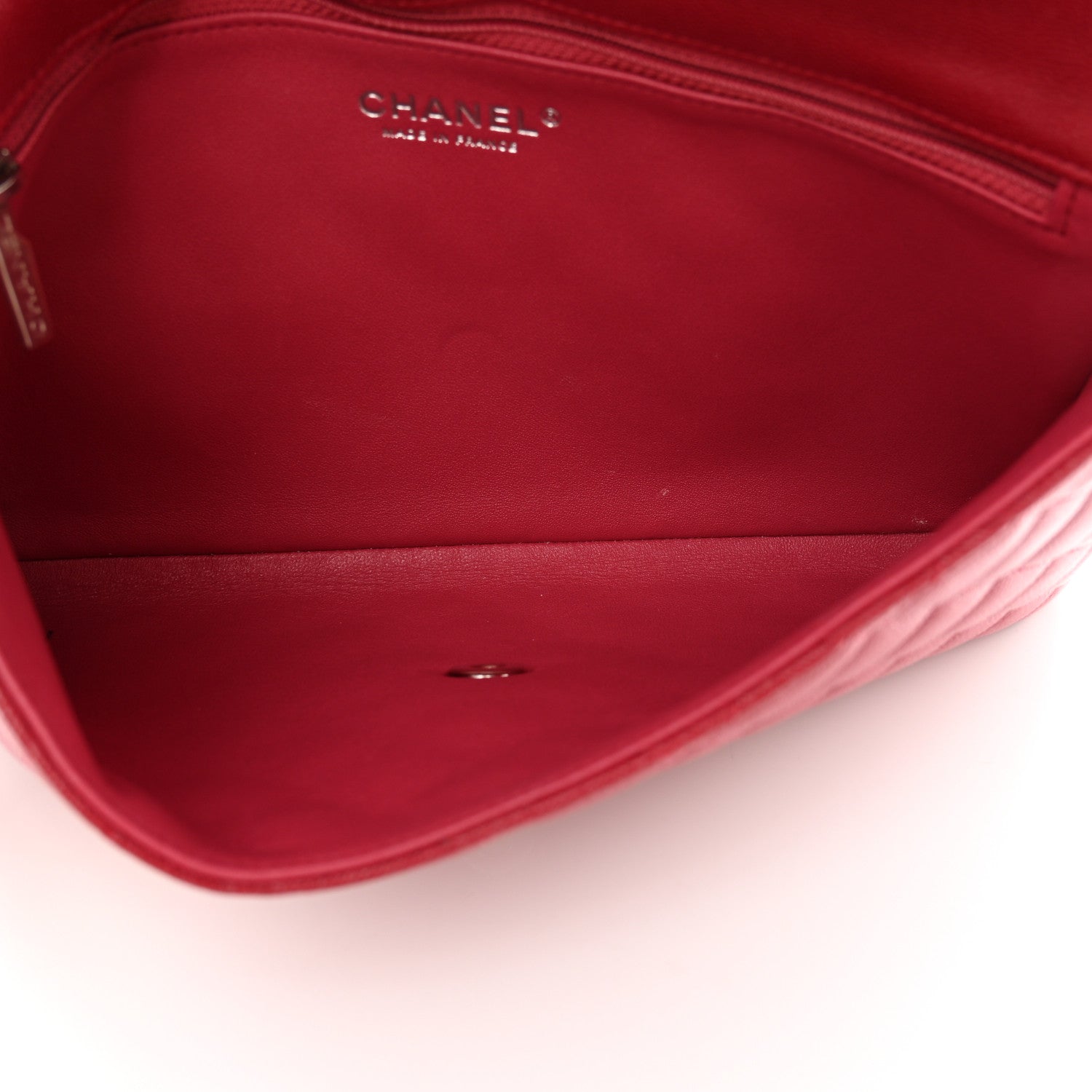 Chanel Caviar Quilted Flap Clutch Dark Pink 5 of 10