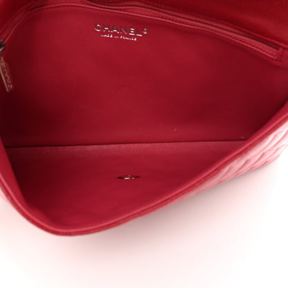 Chanel Caviar Quilted Flap Clutch Dark Pink 5 of 10