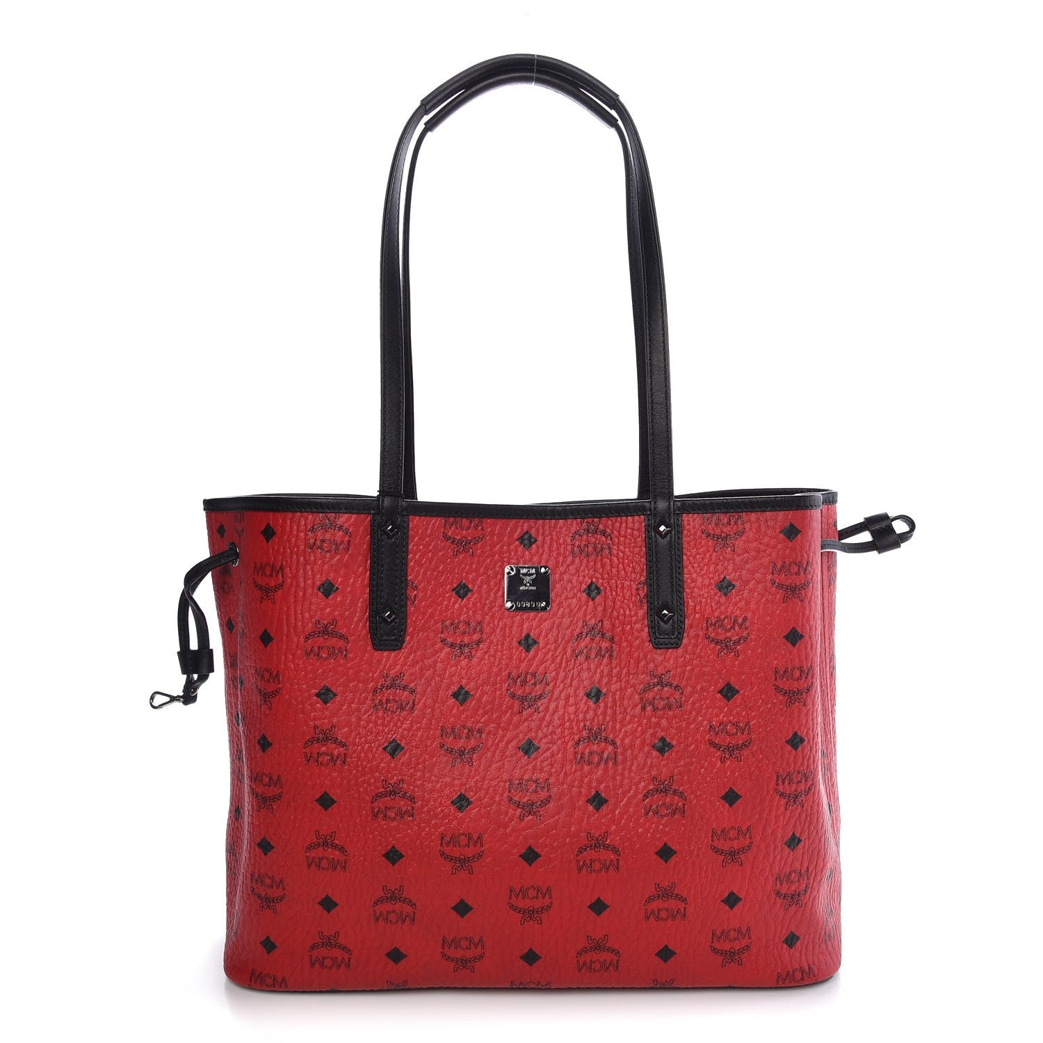 MCM Visetos Medium Reversible Shopper Tote Ruby Red 1 of 12
