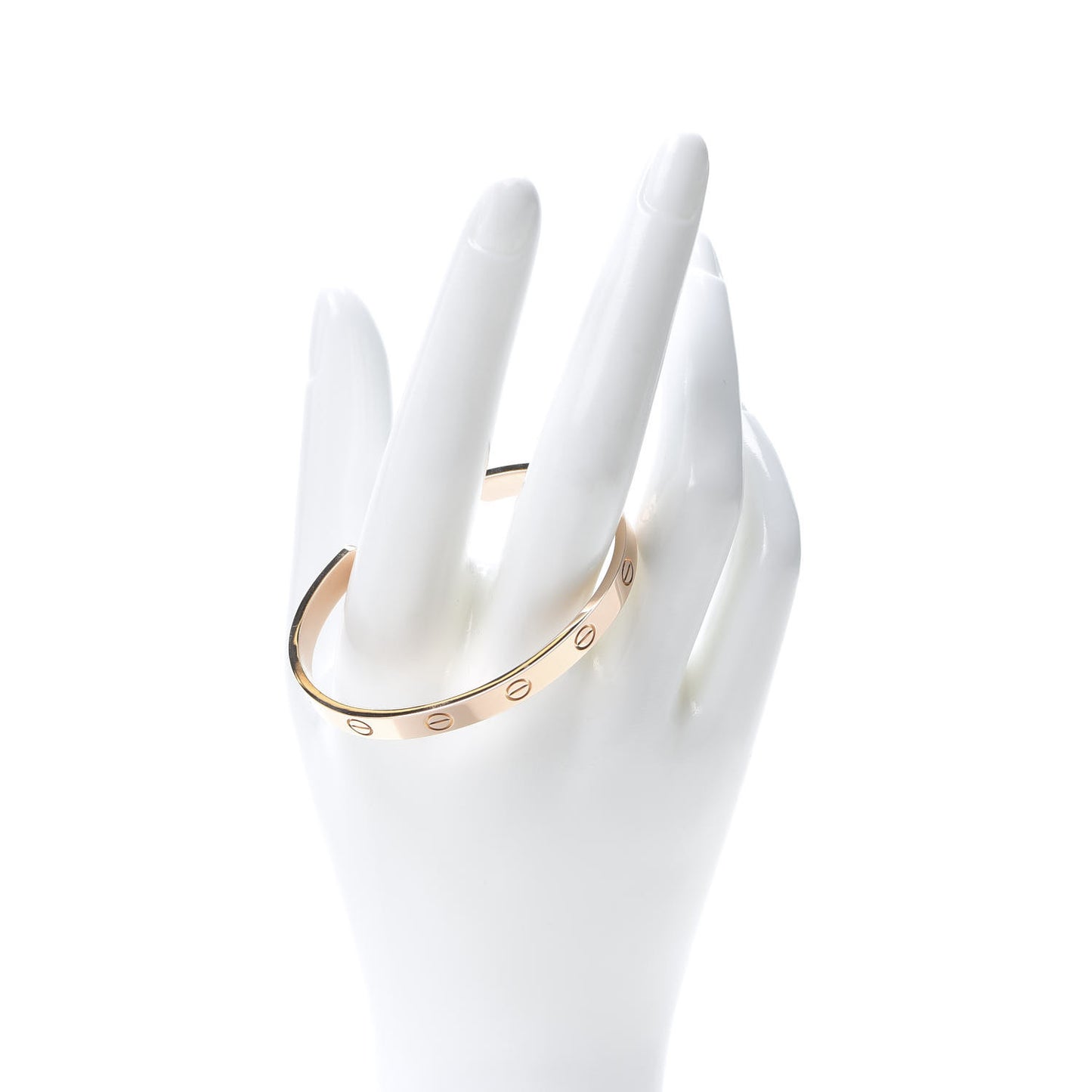 18K Pink Gold LOVE Cuff Bracelet 16