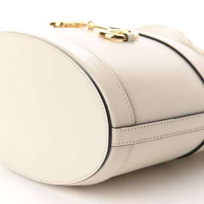 Gucci Azalea Sakai Calfskin Horsebit 1955 Drawstring Bucket Bag Mystic White 7 of 10