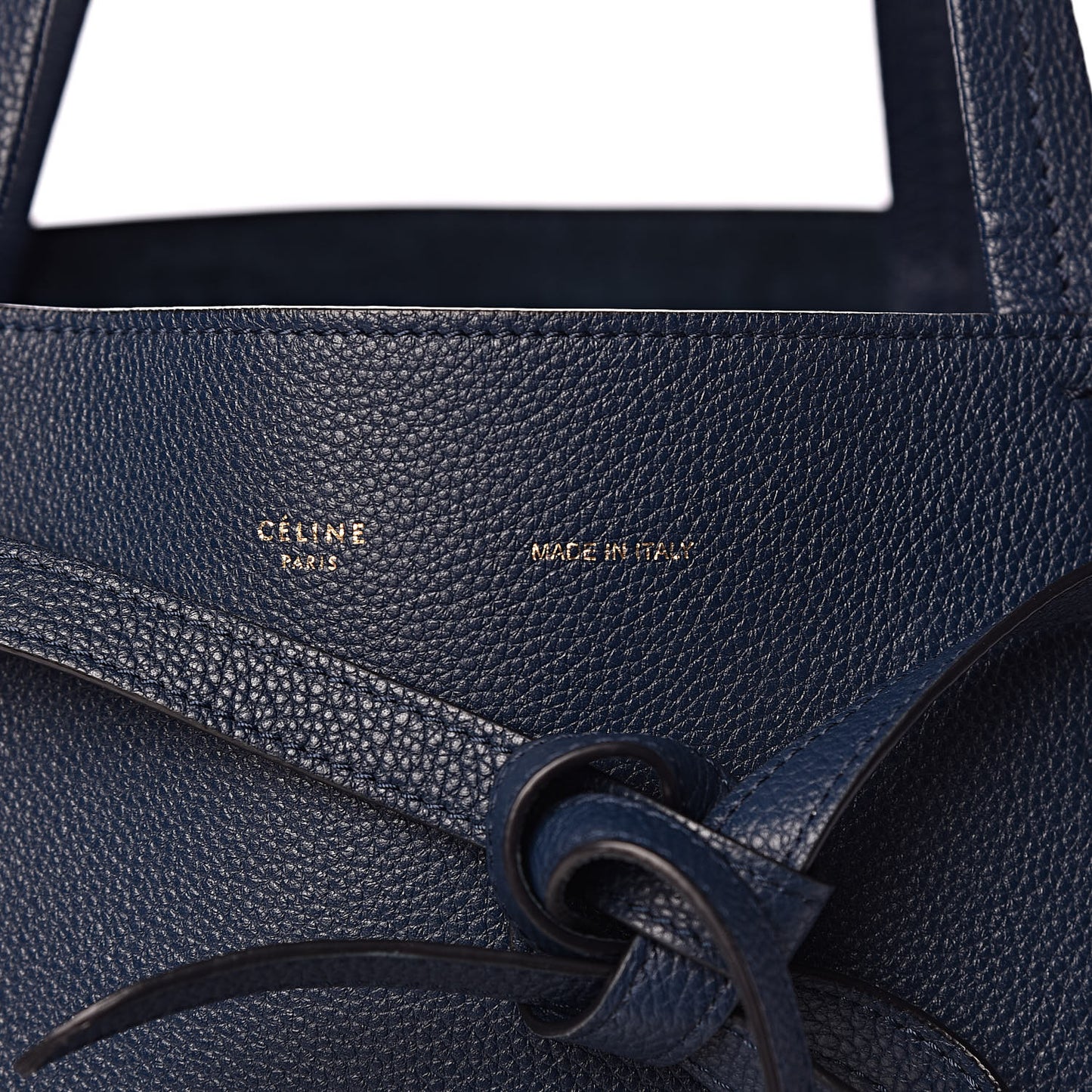 Soft Grained Calfskin Medium Belt Cabas Phantom Abyss Blue