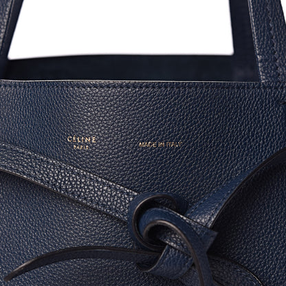 Celine Soft Grained Calfskin Medium Belt Cabas Phantom Abyss Blue 10 of 14