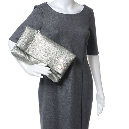 Louis Vuitton Jacquard Quilted Monogram Limelight Clutch GM Perle 2 of 7