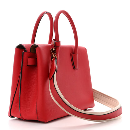 MCM Grained Calfskin Medium Milla Tote Ruby Red 3 of 13
