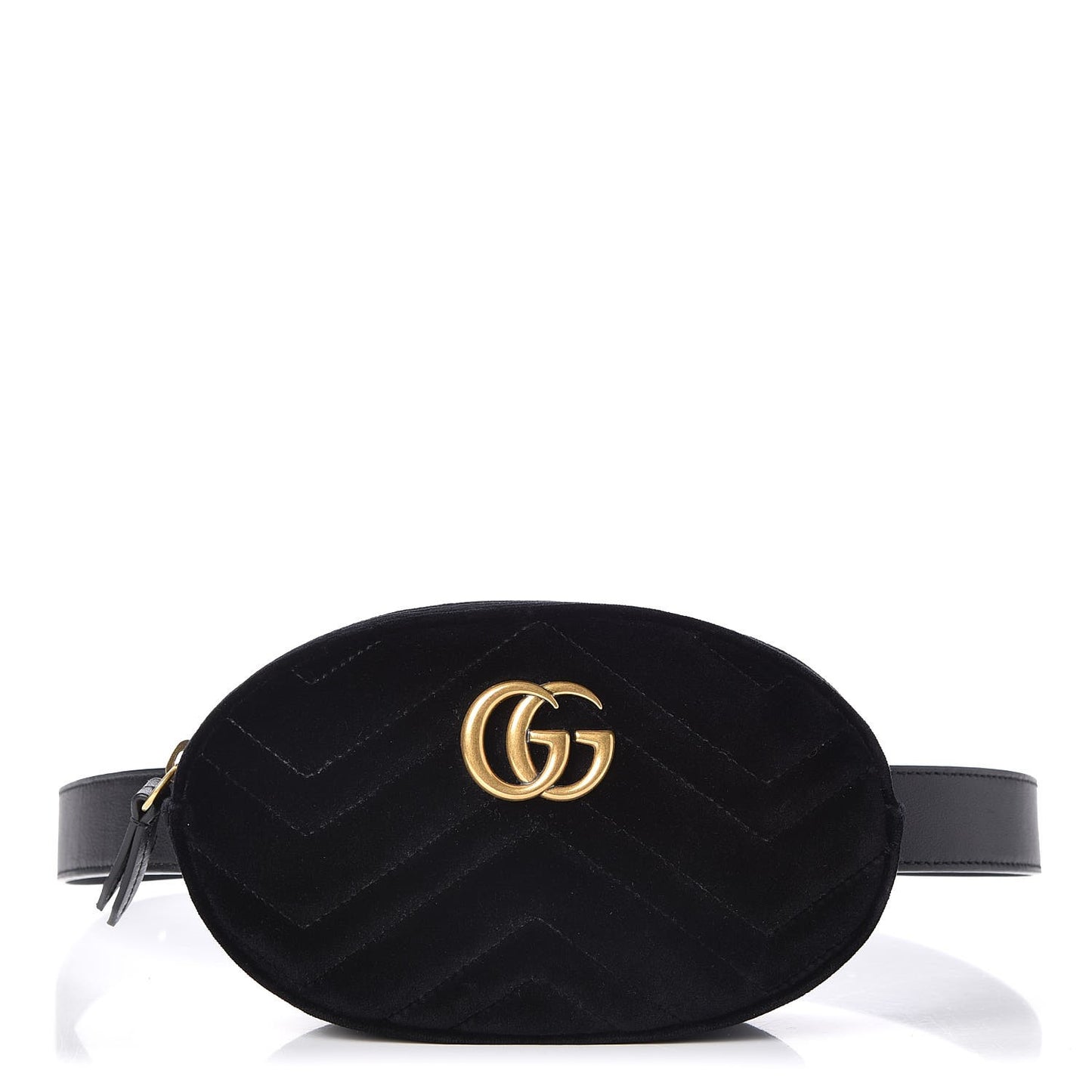 Velvet Matelasse GG Marmont Belt Bag 85 34 Black