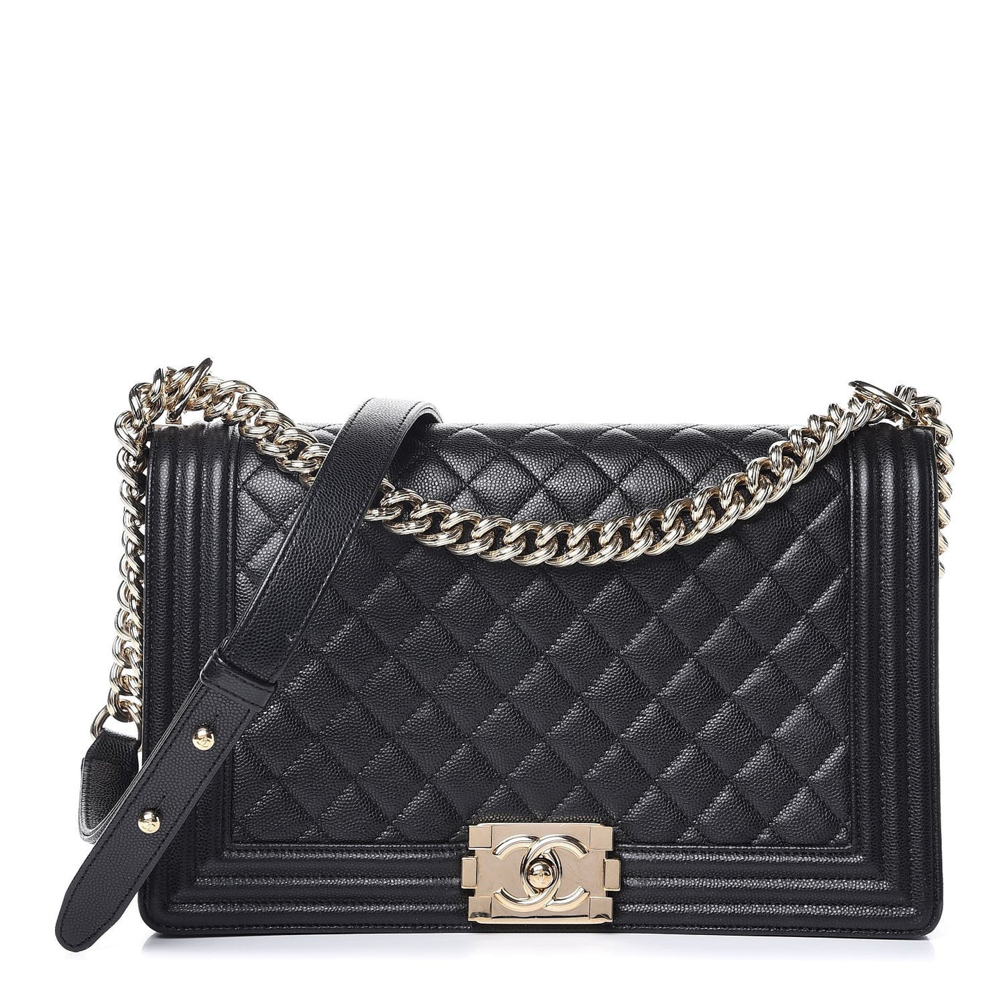 Caviar Quilted New Medium Boy Flap Black
