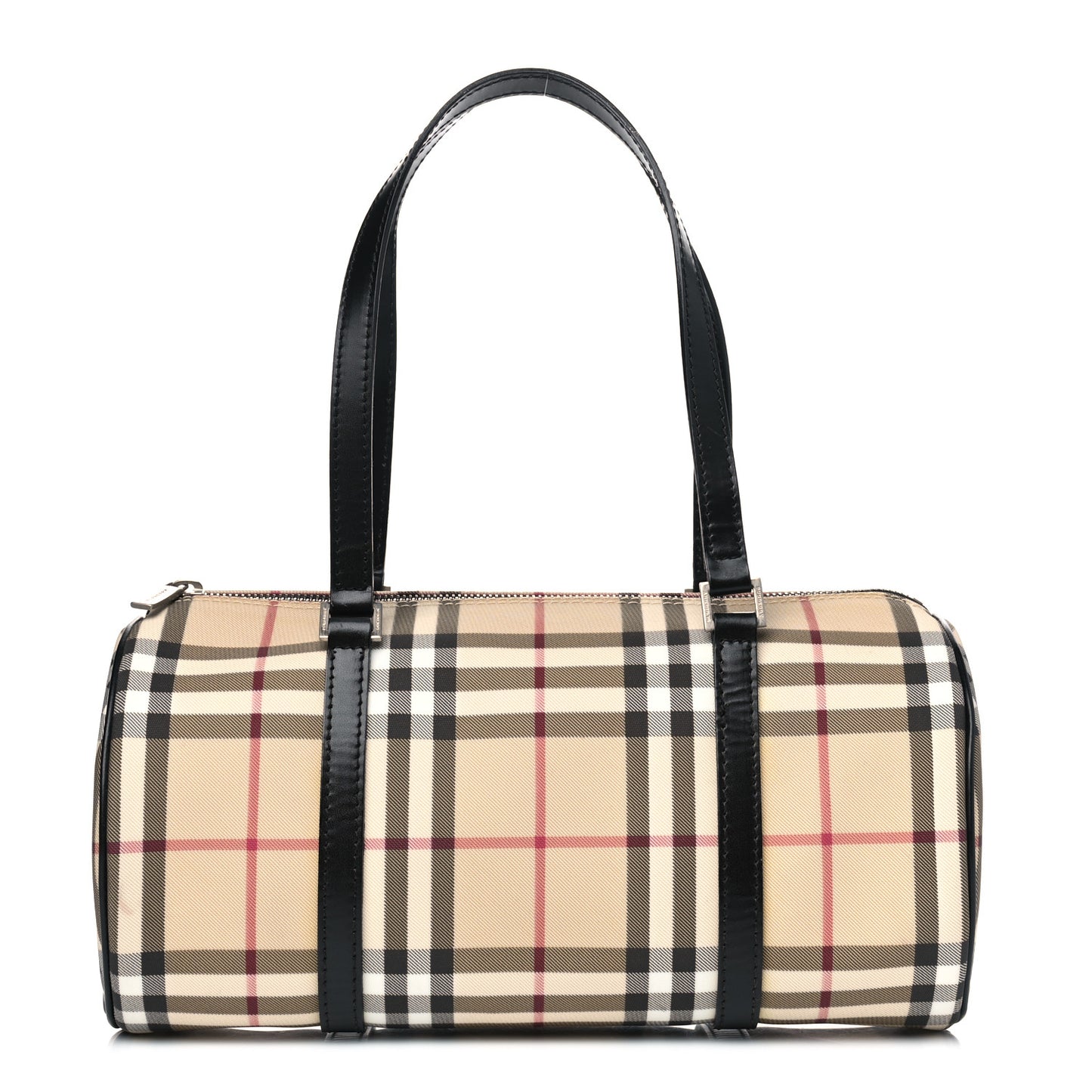 House Check Barrel Bag Black