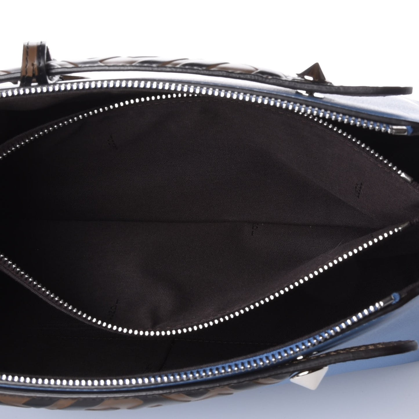 Vitello Dolce Bi-Color FF 1974 Embossed Medium By The Way Boston Bag Nebula Maya Black