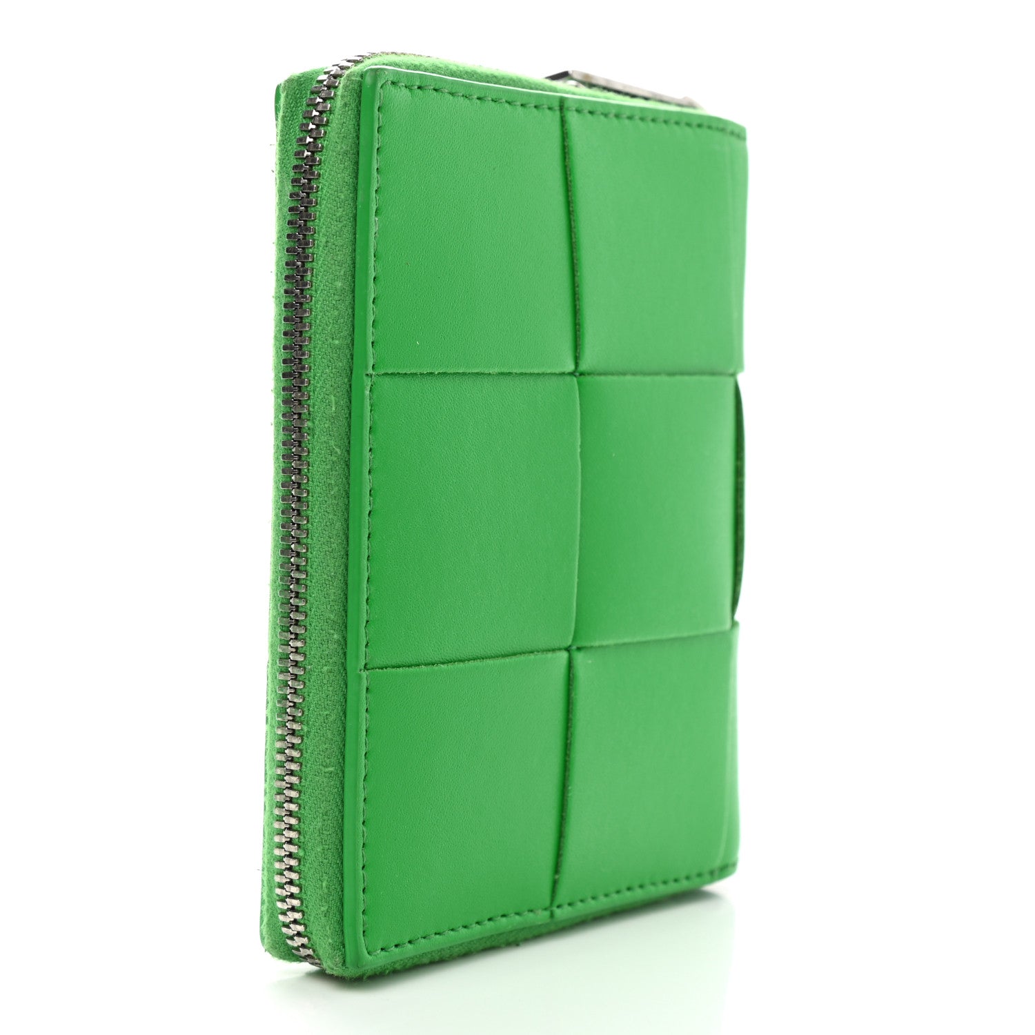 Bottega Veneta Nappa Maxi Intrecciato Zip Around Wallet Parakeet 3 of 7