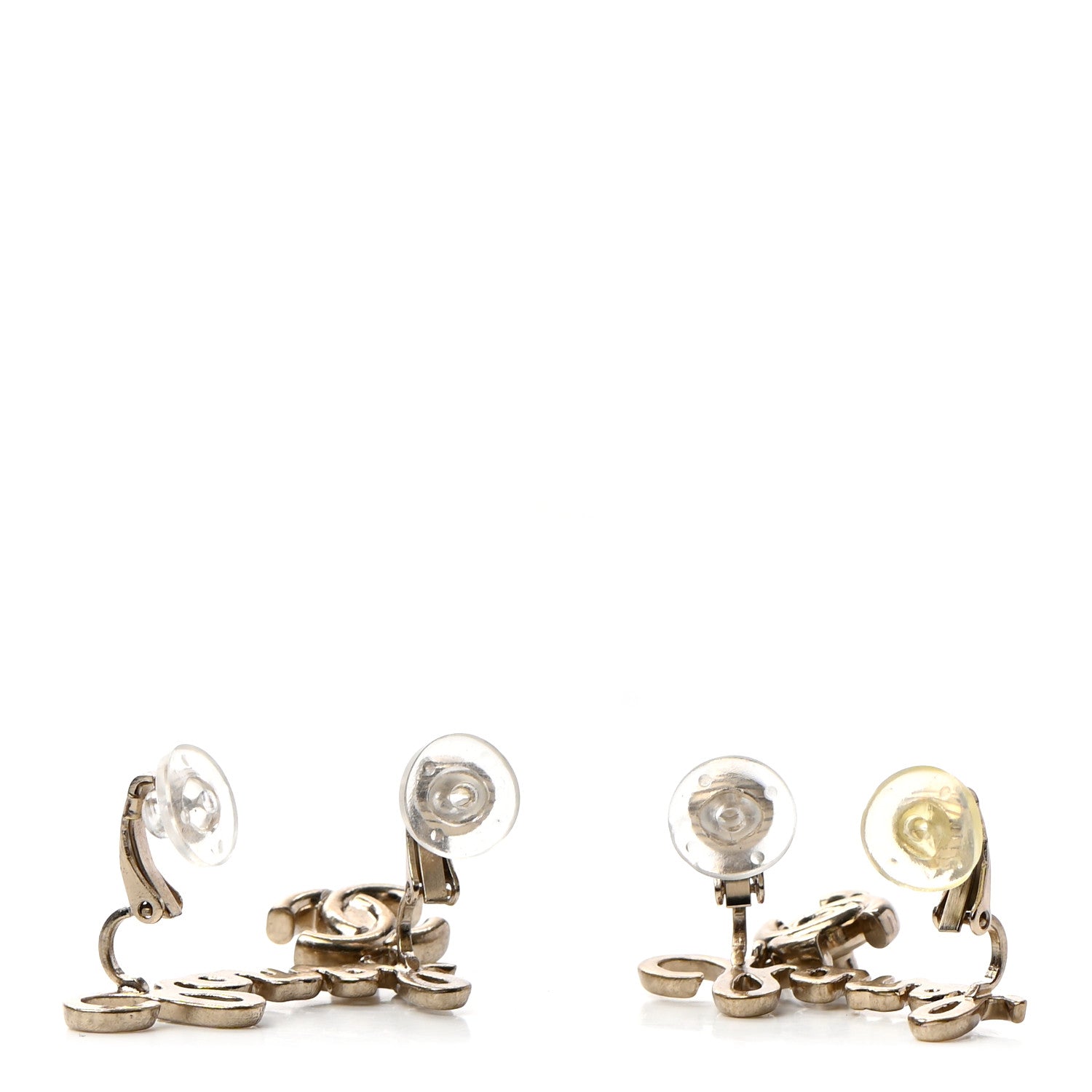 Chanel Metal CC Turnlock Climber Clip On Earrings Gold 3 of 4