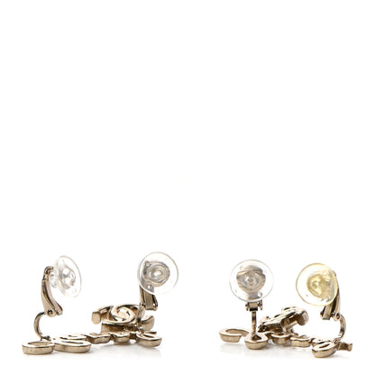 Chanel Metal CC Turnlock Climber Clip On Earrings Gold 3 of 4