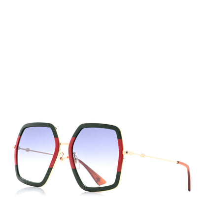 Gucci Square Frame Web GG0106S Sunglasses Tortoise 1 of 8