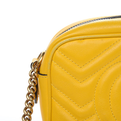 Gucci Calfskin Matelasse Mini GG Marmont Chain Shoulder Bag Stone Topaz 13 of 15