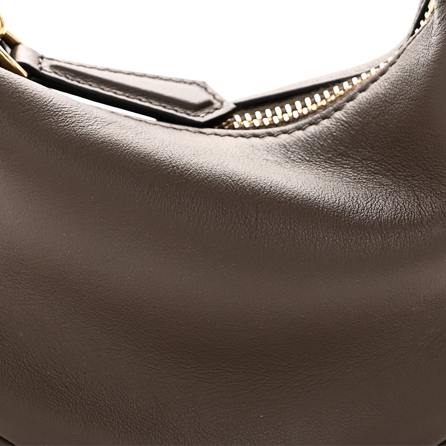 Fendi Vitello Grace New Matte Nano Fendigraphy Hobo Charm Dark Coffee 8 of 10