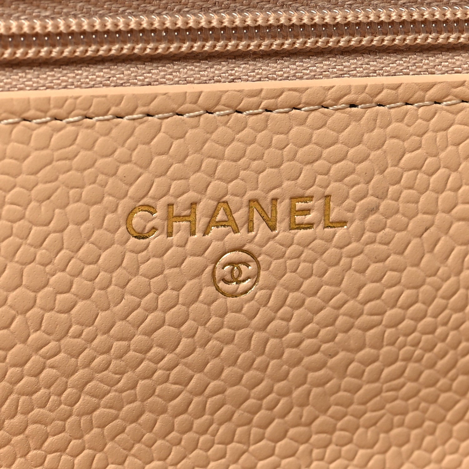 Chanel Caviar Quilted Wallet On Chain WOC Beige 6 of 12