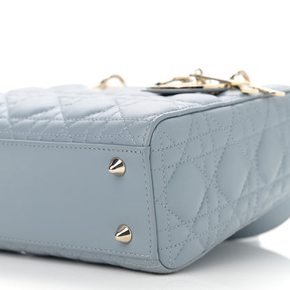 Christian Dior Lambskin Cannage Small My ABCDior Lady Dior Cloud Blue 11 of 12