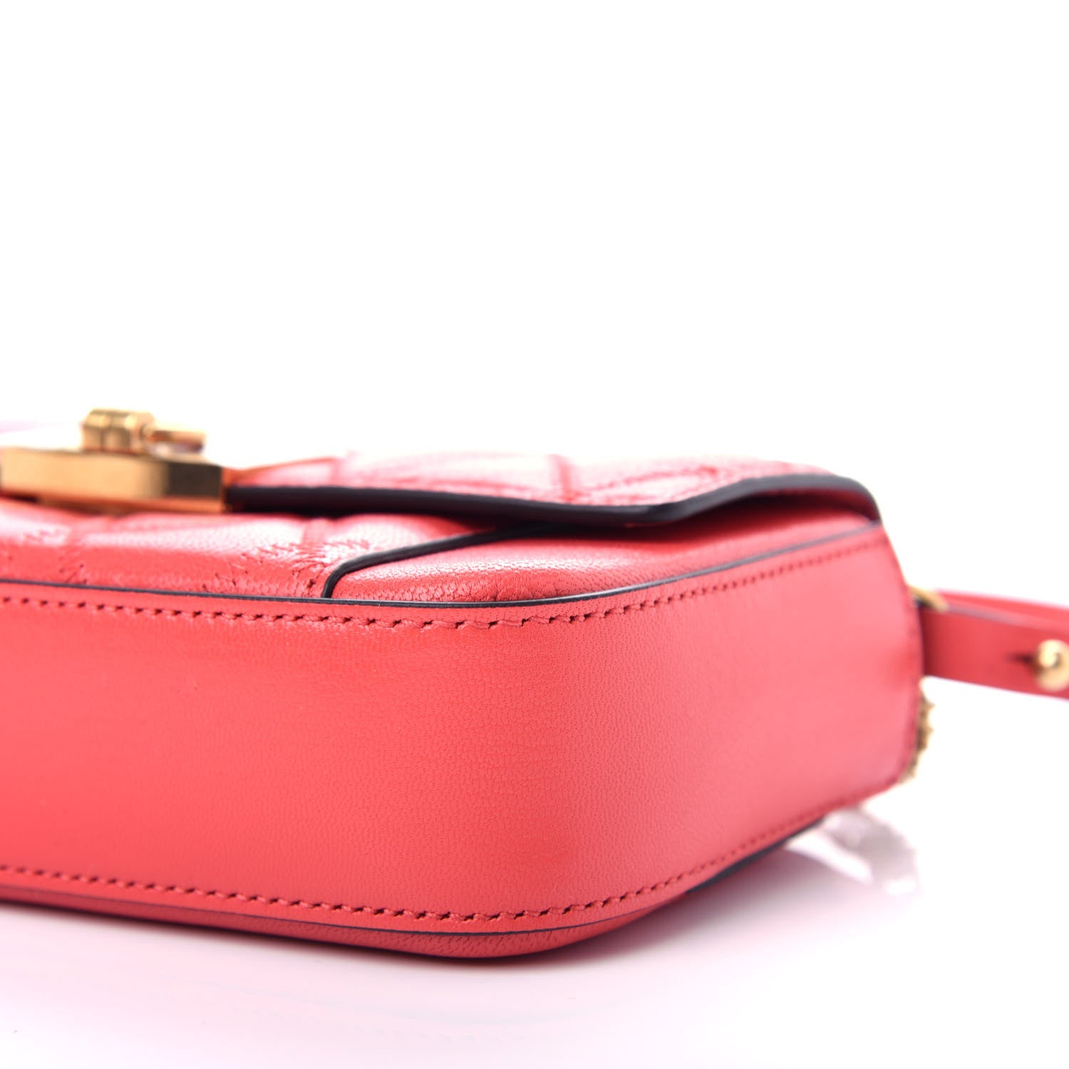 Givenchy Goatskin Quilted GV3 Mini Pocket Convertible Bag Vermillon 8 of 10