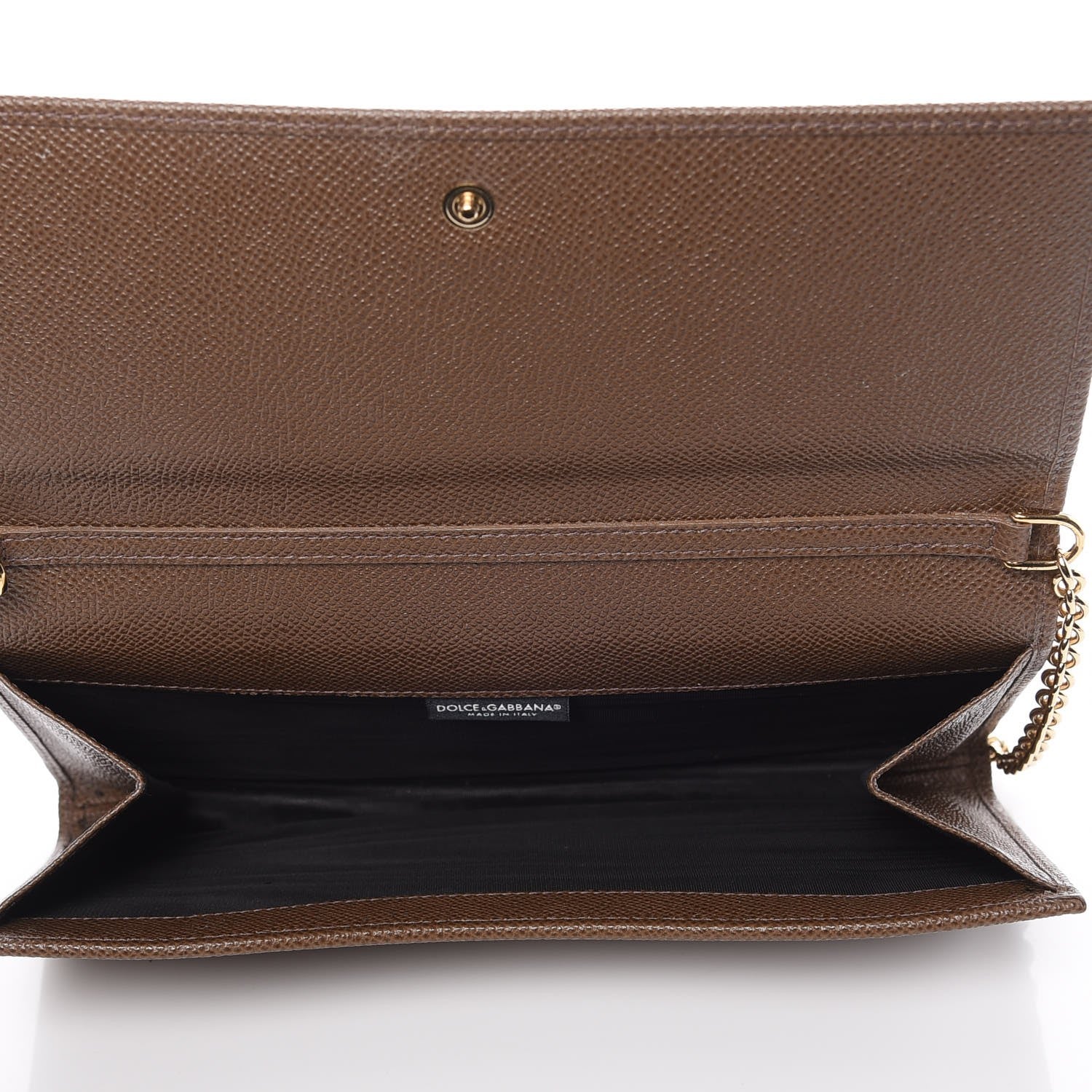 Dolce & Gabbana Dauphine Chain Flap Clutch Brown 7 of 12