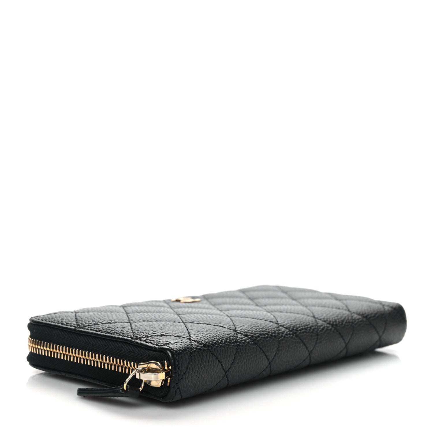 Chanel Caviar Quilted Large Gusset Zip Around Wallet Black 4 of 8